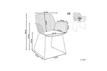 Set med 2 matstolar Appleton - Svart - Möbler - Fåtölj & stolar - Matstol & köksstol