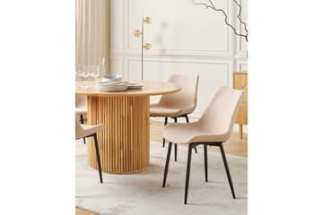 Set med 2 matstolar Avilla - Beige, svart - Möbler - Fåtölj & stolar - Matstol & köksstol