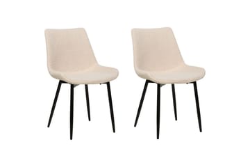 Set med 2 matstolar Avilla - Beige, svart - Möbler - Fåtölj & stolar - Matstol & köksstol