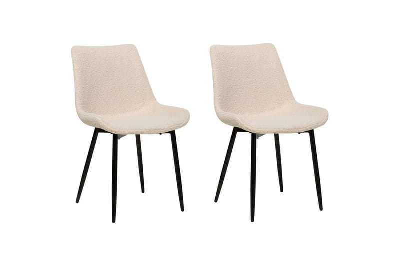 Set med 2 matstolar Avilla - Beige, svart - Möbler - Fåtölj & stolar - Matstol & köksstol
