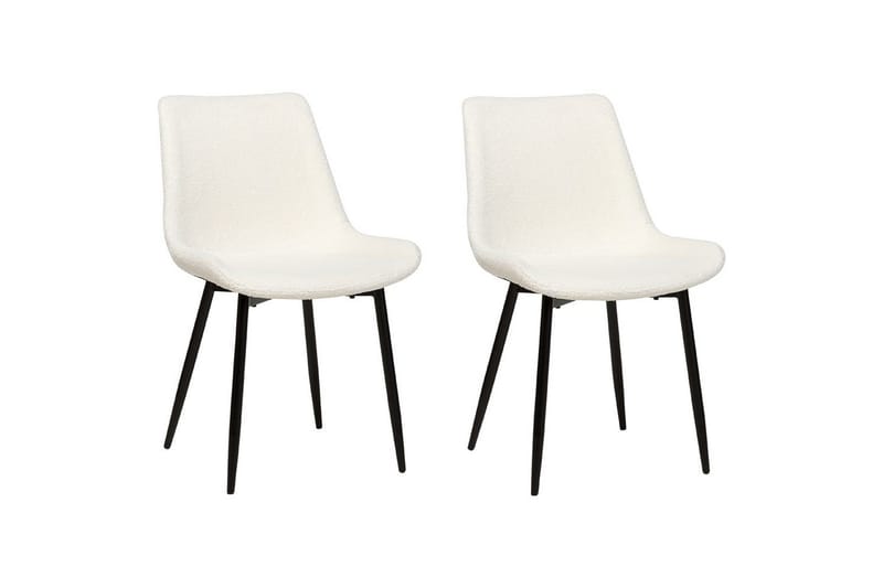 Set med 2 matstolar Avilla - Vit, Svart - Möbler - Fåtölj & stolar - Matstol & köksstol