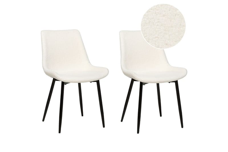 Set med 2 matstolar Avilla, Vit, Svart