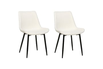 Set med 2 matstolar Avilla - Vit, Svart - Möbler - Fåtölj & stolar - Matstol & köksstol