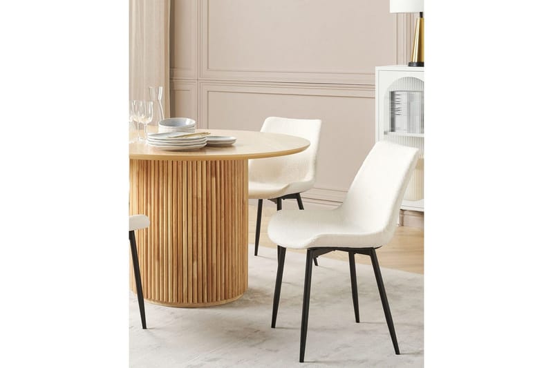 Set med 2 matstolar Avilla - Vit, Svart - Möbler - Fåtölj & stolar - Matstol & köksstol