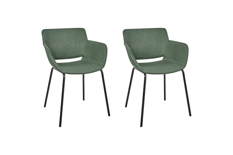 Set med 2 matstolar Axtel, Grön, Svart