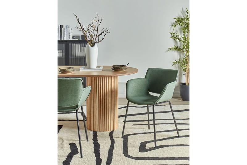 Set med 2 matstolar Axtel - Grön, Svart - Möbler - Fåtölj & stolar - Matstol & köksstol
