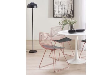 Set med 2 matstolar Beatty - Rosa guld, svart - Möbler - Fåtölj & stolar - Matstol & köksstol