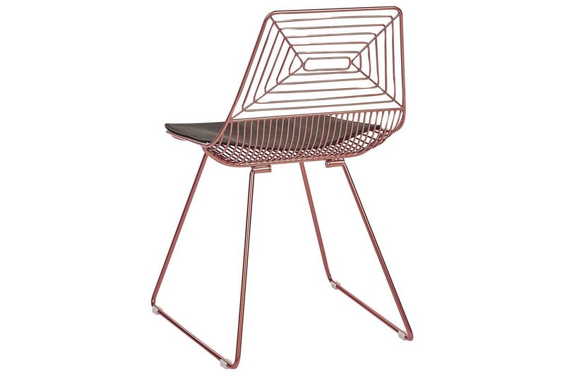 Set med 2 matstolar Beatty - Rosa guld, svart - Möbler - Fåtölj & stolar - Matstol & köksstol