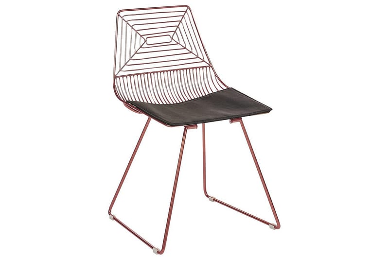 Set med 2 matstolar Beatty - Rosa guld, svart - Möbler - Fåtölj & stolar - Matstol & köksstol