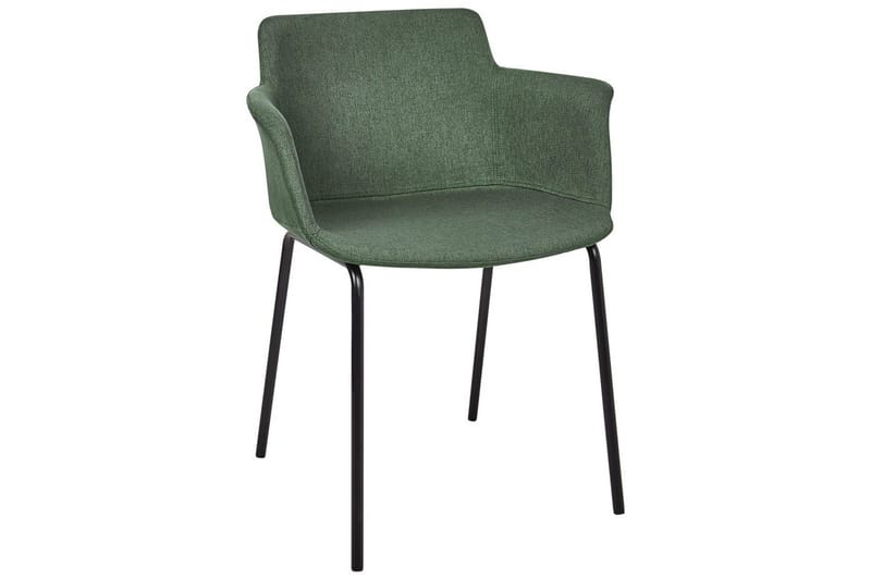 Set med 2 matstolar Belfield - Grön, Svart - Möbler - Fåtölj & stolar - Matstol & köksstol