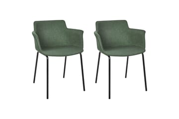 Set med 2 matstolar Belfield - Grön, Svart - Möbler - Fåtölj & stolar - Matstol & köksstol