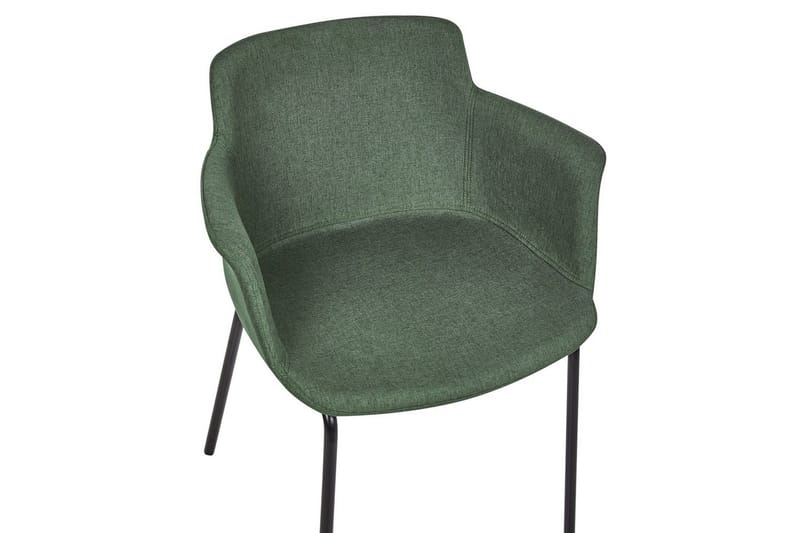 Set med 2 matstolar Belfield - Grön, Svart - Möbler - Fåtölj & stolar - Matstol & köksstol