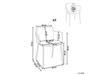 Set med 2 matstolar Belfield - Mintgrön, Svart - Möbler - Fåtölj & stolar - Matstol & köksstol