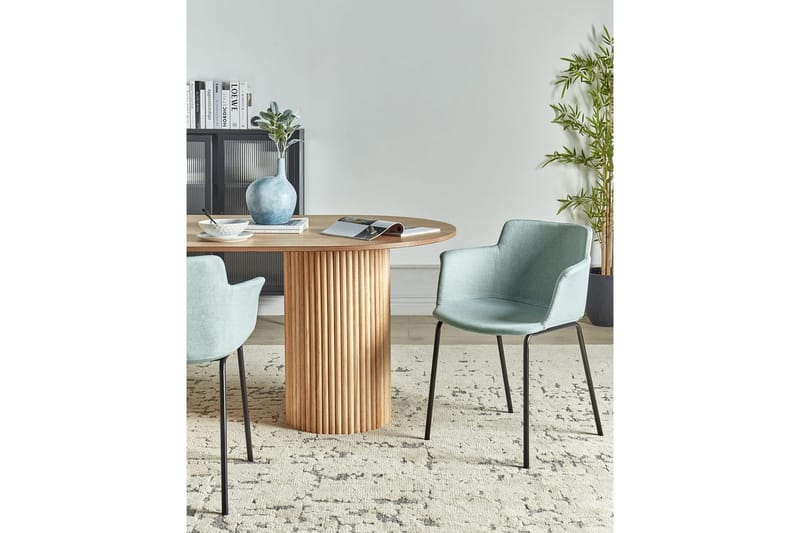 Set med 2 matstolar Belfield - Mintgrön, Svart - Möbler - Fåtölj & stolar - Matstol & köksstol