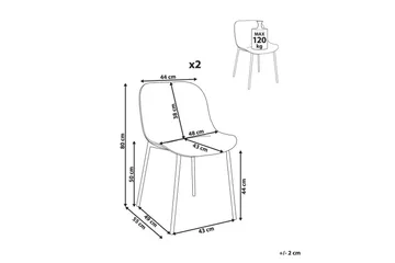 Set med 2 matstolar Beloit - Möbler - Fåtölj & stolar - Matstol & köksstol