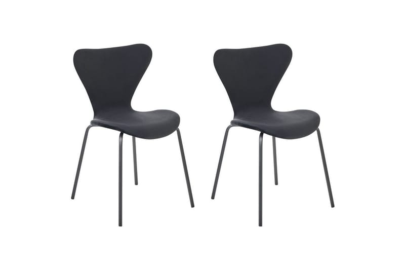Set med 2 matstolar Boonville, Svart