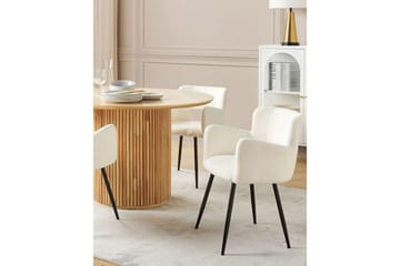 Set med 2 matstolar Bouclé Sanilac - Möbler - Fåtölj & stolar - Matstol & köksstol