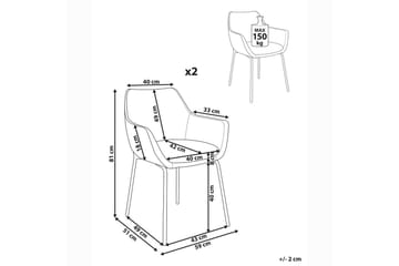 Set med 2 matstolar Bowdon - Möbler - Fåtölj & stolar - Matstol & köksstol