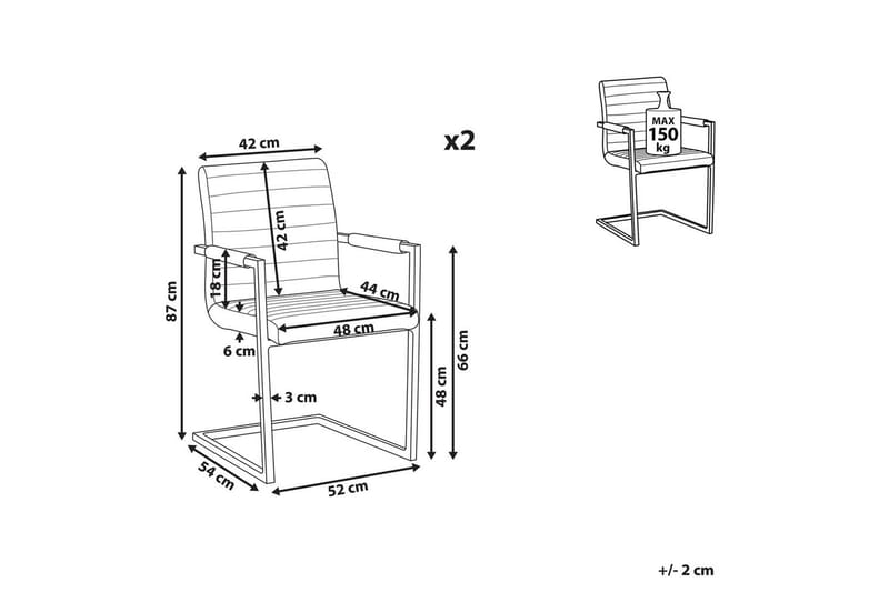 Set med 2 matstolar Buford - Möbler - Fåtölj & stolar - Matstol & köksstol