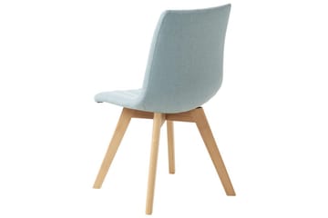 Set med 2 matstolar Calgary - Blått, ljust trä - Möbler - Fåtölj & stolar - Matstol & köksstol