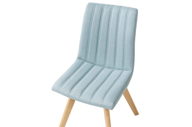 Set med 2 matstolar Calgary - Blått, ljust trä - Möbler - Fåtölj & stolar - Matstol & köksstol