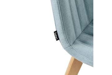 Set med 2 matstolar Calgary - Blått, ljust trä - Möbler - Fåtölj & stolar - Matstol & köksstol