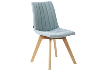 Set med 2 matstolar Calgary - Blått, ljust trä - Möbler - Fåtölj & stolar - Matstol & köksstol