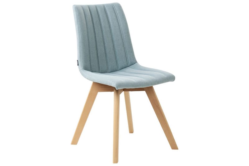 Set med 2 matstolar Calgary - Blått, ljust trä - Möbler - Fåtölj & stolar - Matstol & köksstol