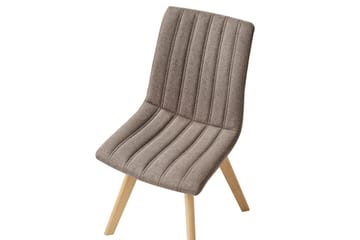 Set med 2 matstolar Calgary - Brunt, ljust trä - Möbler - Fåtölj & stolar - Matstol & köksstol