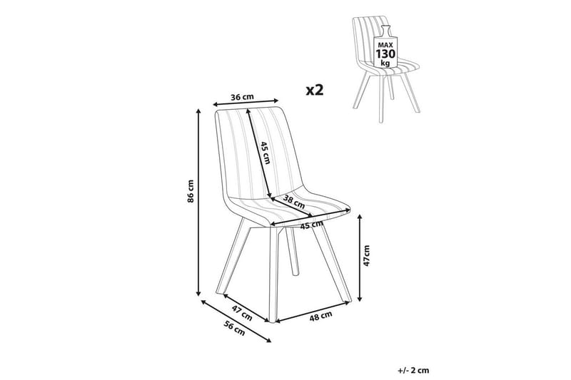 Set med 2 matstolar Calgary - Brunt, ljust trä - Möbler - Fåtölj & stolar - Matstol & köksstol