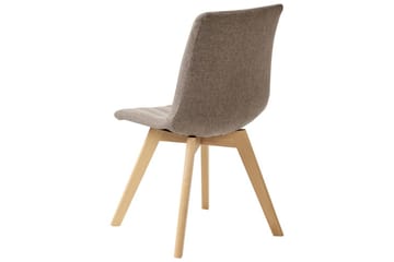 Set med 2 matstolar Calgary - Brunt, ljust trä - Möbler - Fåtölj & stolar - Matstol & köksstol