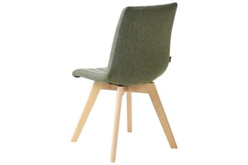 Set med 2 matstolar Calgary - Grönt, ljust trä - Möbler - Fåtölj & stolar - Matstol & köksstol