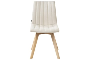 Set med 2 matstolar Calgary - Vit, ljust trä - Möbler - Fåtölj & stolar - Matstol & köksstol