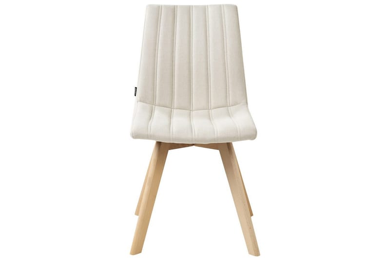 Set med 2 matstolar Calgary - Vit, ljust trä - Möbler - Fåtölj & stolar - Matstol & köksstol