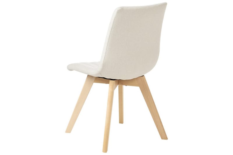 Set med 2 matstolar Calgary - Vit, ljust trä - Möbler - Fåtölj & stolar - Matstol & köksstol