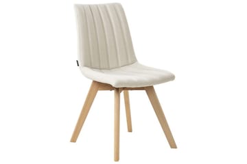 Set med 2 matstolar Calgary - Vit, ljust trä - Möbler - Fåtölj & stolar - Matstol & köksstol