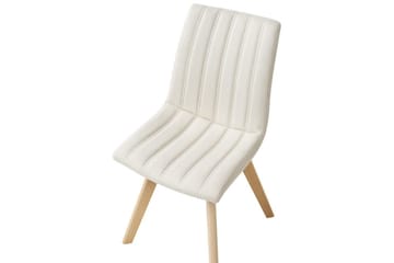 Set med 2 matstolar Calgary - Vit, ljust trä - Möbler - Fåtölj & stolar - Matstol & köksstol