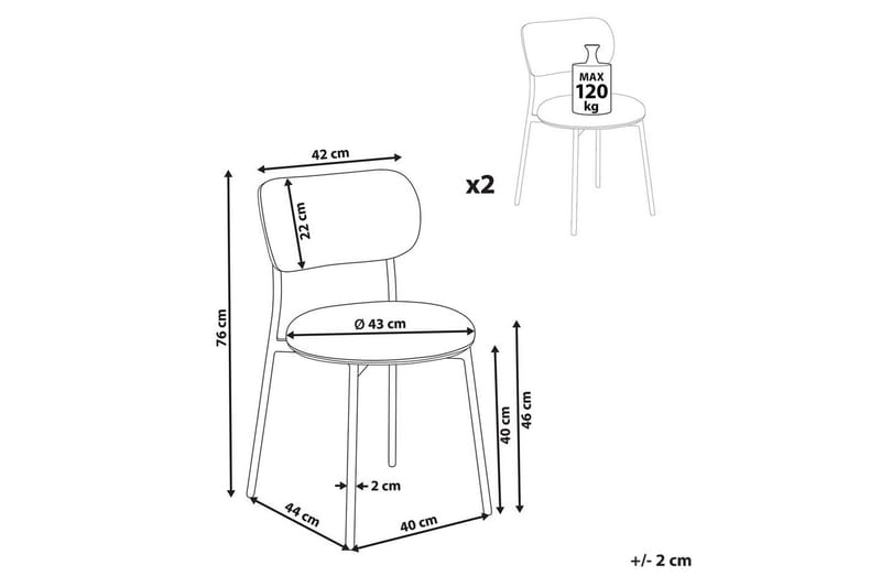 Set med 2 matstolar Casey - Möbler - Fåtölj & stolar - Matstol & köksstol