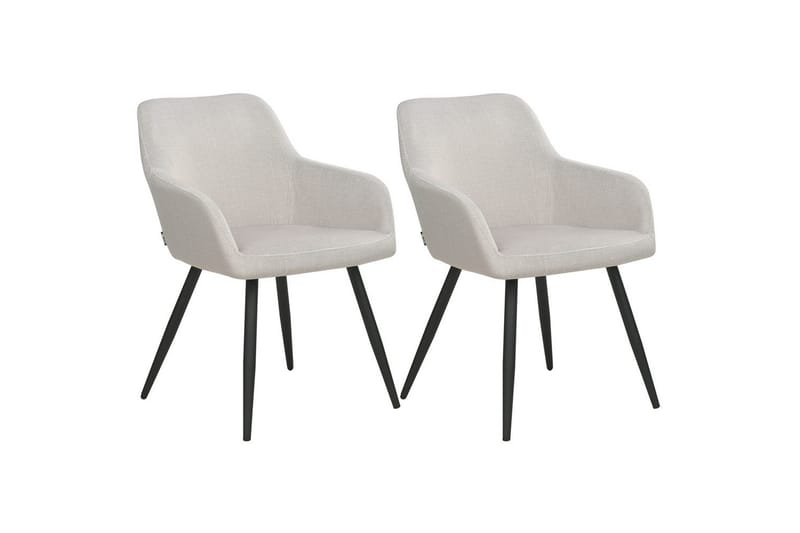 Set med 2 matstolar Casmalia - Beige, svart - Möbler - Fåtölj & stolar - Matstol & köksstol