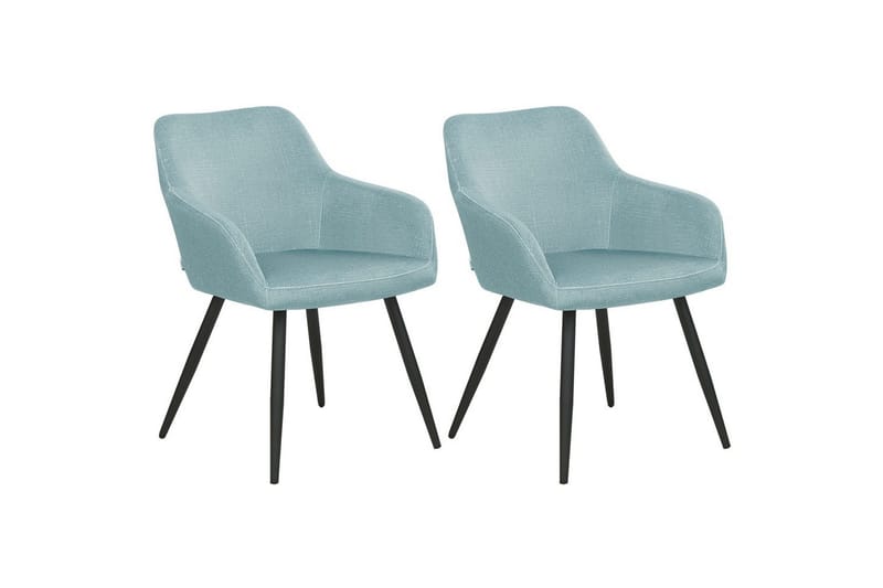 Set med 2 matstolar Casmalia, Blå, Svart