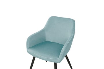 Set med 2 matstolar Casmalia - Blå, Svart - Möbler - Fåtölj & stolar - Matstol & köksstol