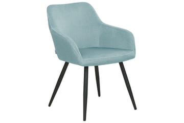 Set med 2 matstolar Casmalia - Blå, Svart - Möbler - Fåtölj & stolar - Matstol & köksstol