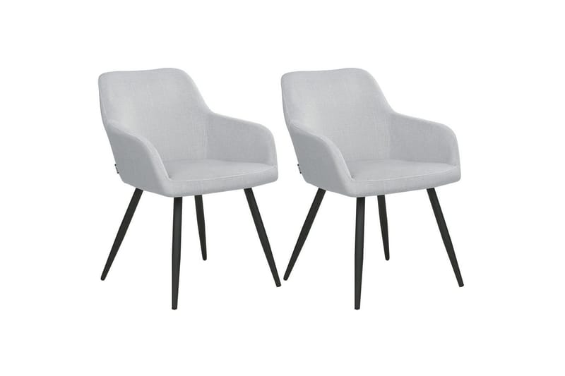 Set med 2 matstolar Casmalia - Grå, svart - Möbler - Fåtölj & stolar - Matstol & köksstol