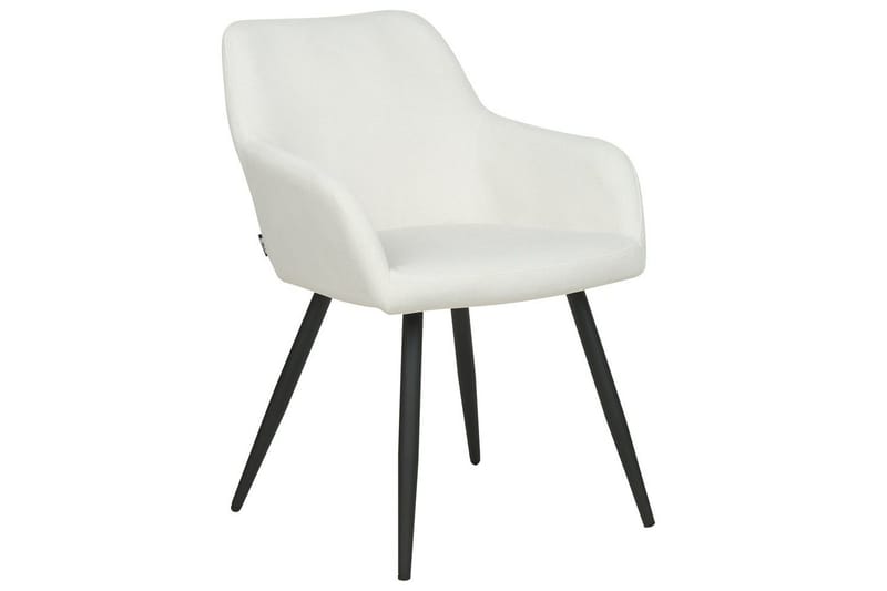 Set med 2 matstolar Casmalia - Vit, Svart - Möbler - Fåtölj & stolar - Matstol & köksstol
