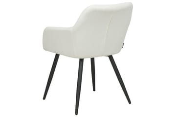 Set med 2 matstolar Casmalia - Vit, Svart - Möbler - Fåtölj & stolar - Matstol & köksstol