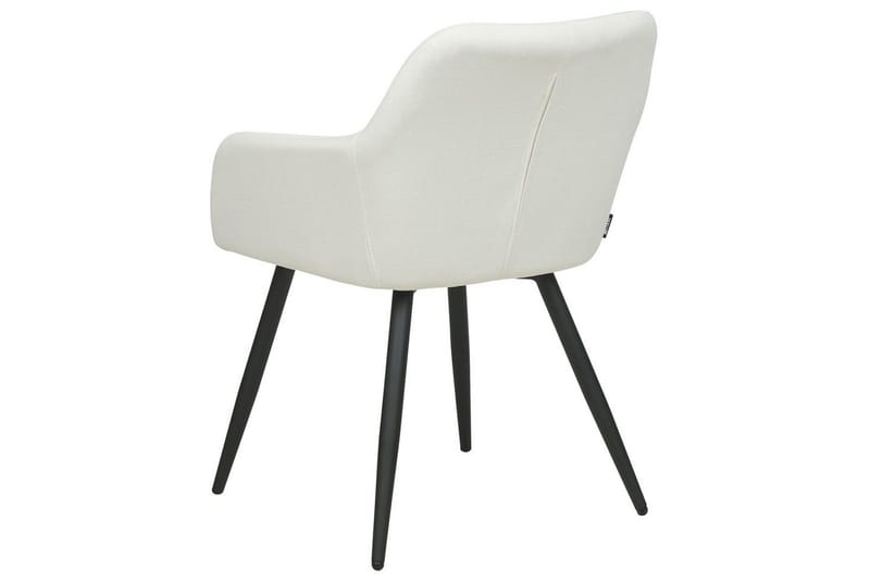 Set med 2 matstolar Casmalia - Vit, Svart - Möbler - Fåtölj & stolar - Matstol & köksstol