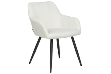 Set med 2 matstolar Casmalia - Vit, Svart - Möbler - Fåtölj & stolar - Matstol & köksstol