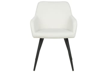 Set med 2 matstolar Casmalia - Vit, Svart - Möbler - Fåtölj & stolar - Matstol & köksstol