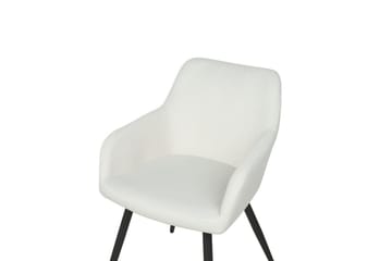 Set med 2 matstolar Casmalia - Vit, Svart - Möbler - Fåtölj & stolar - Matstol & köksstol