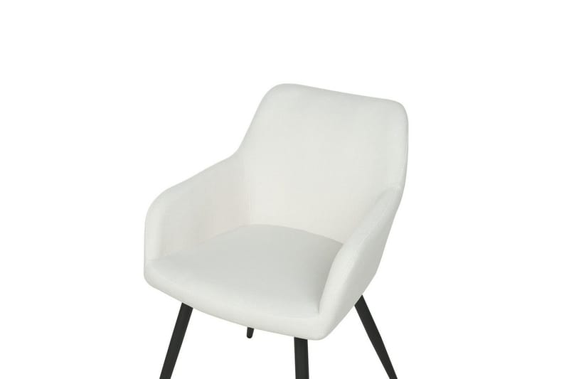 Set med 2 matstolar Casmalia - Vit, Svart - Möbler - Fåtölj & stolar - Matstol & köksstol